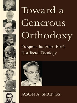 cover image of Toward a Generous Orthodoxy